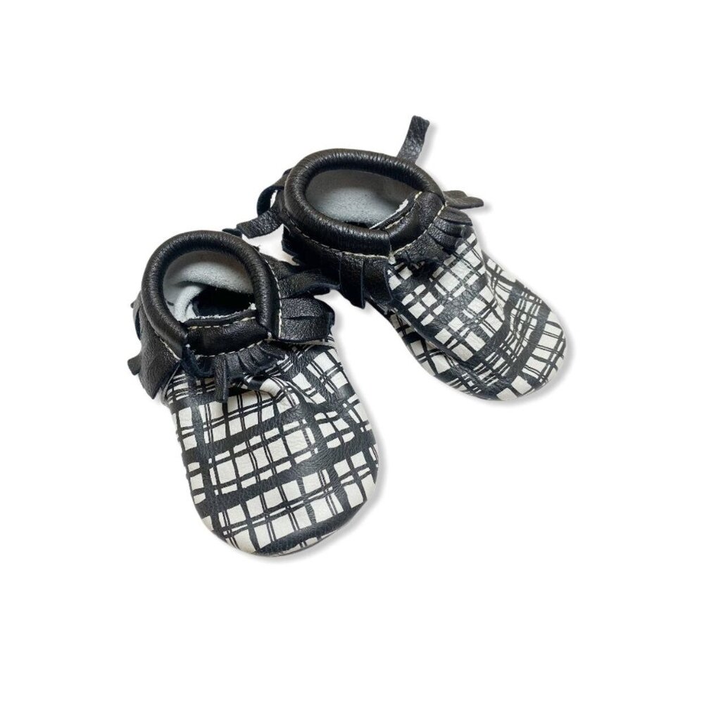 Freshly Picked Black & White Moccs